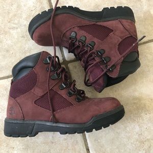 TIMBERLAND 6 INCH RED TODDLERS BOOTS PREMIUM LEATHER INFANT SIZE 6 7 8 9 BNIB